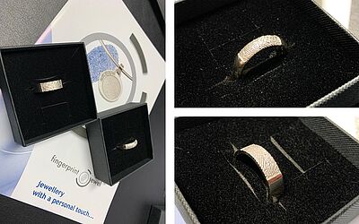 Erinnerungsschmuck mit Fingerabdruck