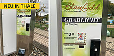 Grablichter am Friedhof Thale