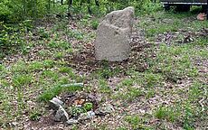Neuer Ruhestein im Begräbnisforst Thale.